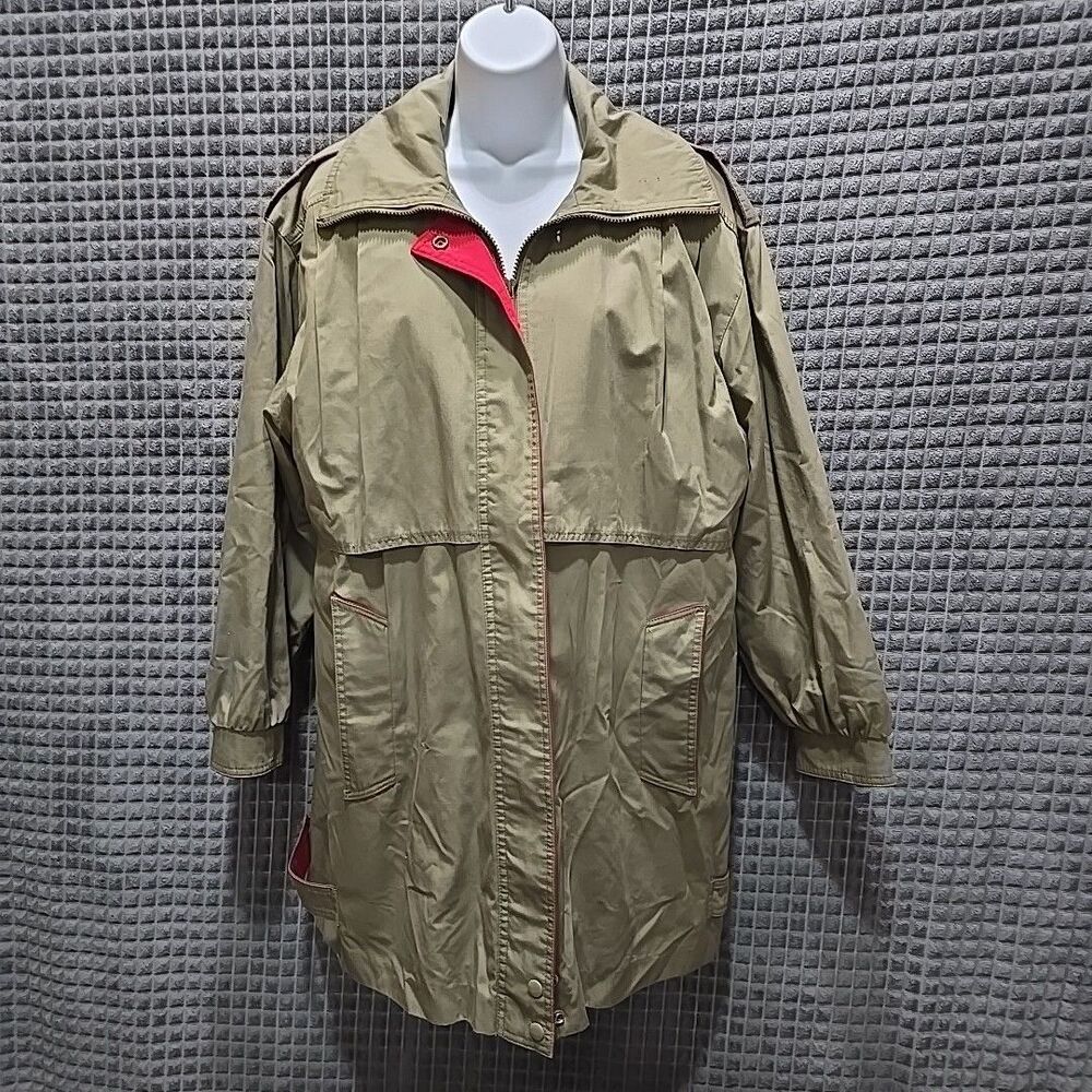VTG Windbreaker Jacket Trench Overcoat Sz8 Fleet Street Utility Lined Gorp Tech